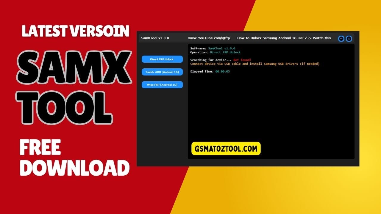 Samxtool latest version samsung frp unlock solution