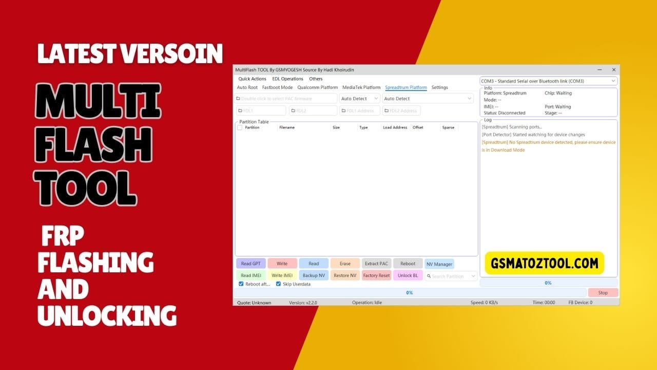 Multiflash tool latest version for qualcomm mtk & spreadtrum devices 1 Multiflash tool