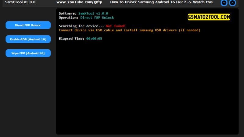 Samxtool latest version samsung frp unlock solution