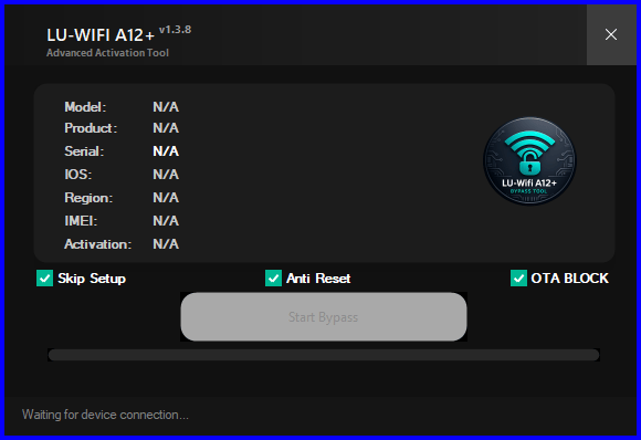 Lu-wifi a12+ tool v. 1. 4. 0 free download ultimate activation bypass 2 Lu-wifi a12+ tool interface showing multiple mobile repair and unlocking features.