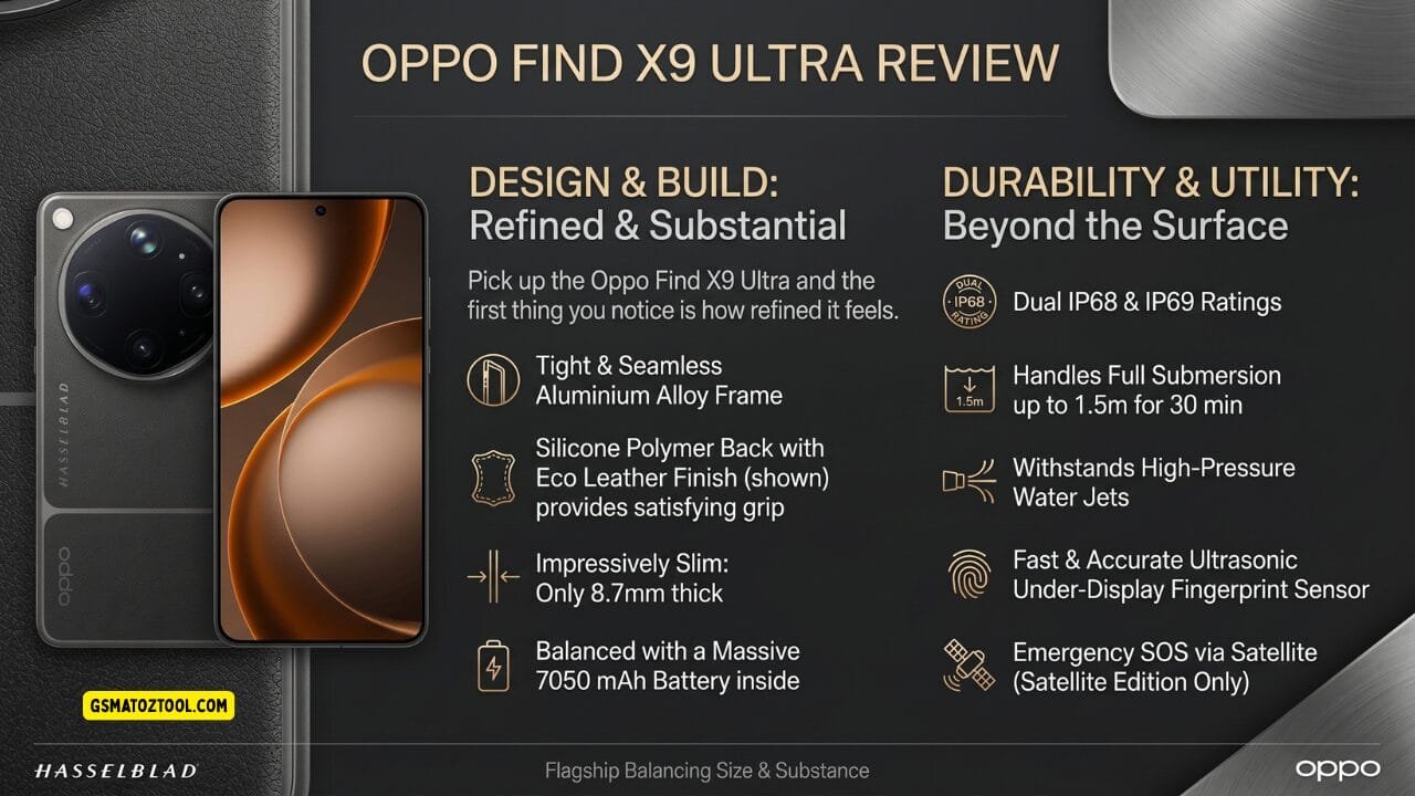 Oppo find x9 ultra design and durability specifications