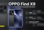 Oppo find x9 in space black showing triple 50mp camera 120hz ltpo amoled display 7025 mah battery and 80w fast charging — the definitive flagship review 2025