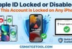 Apple id locked or disabled fix featured image showing this account is locked error solution for iphone 11 13 15 and all models using iforgot. Apple. Com